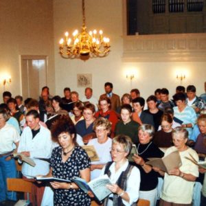 Bis 1997 fanden die Proben des Kantatenchores im Lutherhaus der evangelischen Kirchengemeinde Greiz statt.