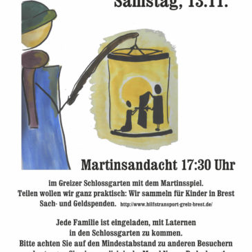 Martinstag am 13.11. – 17.30 Uhr im Schlossgarten