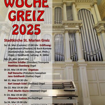 Greizer Orgelwoche 2025